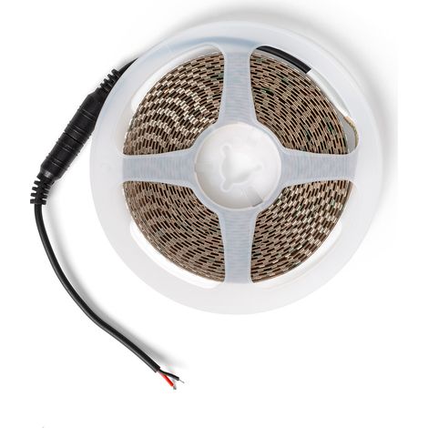 Ruban LED 24V SMD 160 LED/m 5m 15W/m 1650lm/m Largeur 8mm FreeCut IP20 6000K Blanc froid (1/3)