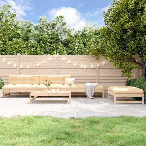 5-tlg. Garten-Lounge-Set Massivholz Kiefer vidaXL (1/5)