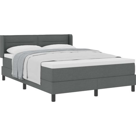 Maison Exclusive - Boxspringbett mit Kopfteil Dunkelgrau 190 x 14