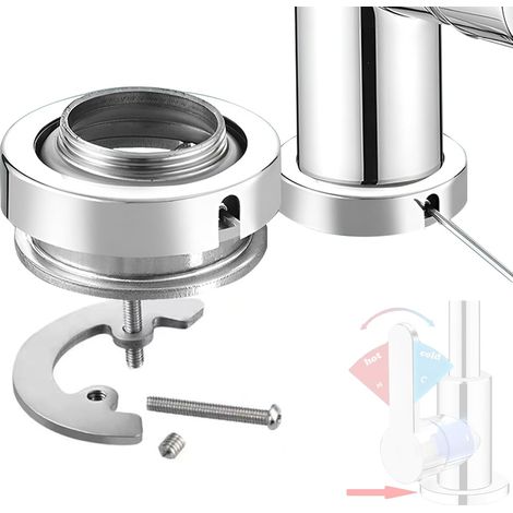Fixation Robinet, Base de Montage Universelle, Socle Fixation Mitigeur - Installation Facile, Durable et Antidérapante, Compatible avec Robinetterie à Eau Chaude et Froide (1/5)