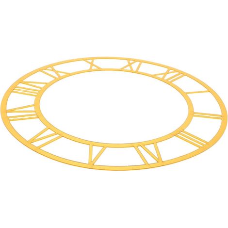 Horloge murale autocollante avec chiffres romains - Cadran rond - En acrylique - Pour salon, hôtel et entrée - 20 x 20 x 0,10 cm (1/5)
