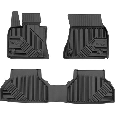 Tapis de Sol de Voiture pour BMW X6 E71 2007-2014 TPE Antidérapant Noir 3Pcs (1/5)