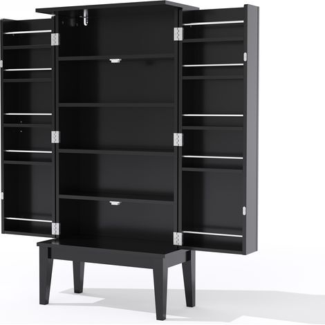 Meuble de cuisine noir en MDF 120 x 59 x 30 cm MODENUIT (1/5)