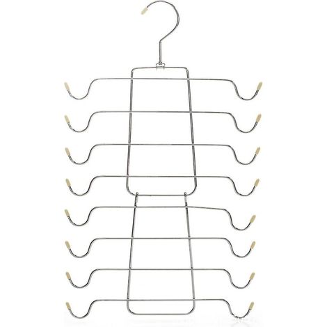 Organisateur de soutien-gorge, débardeur et cintre en métal peu encombrant, support pour débardeur, soutien-gorge, camisoles, foulards ou ceintures, beige (1/5)