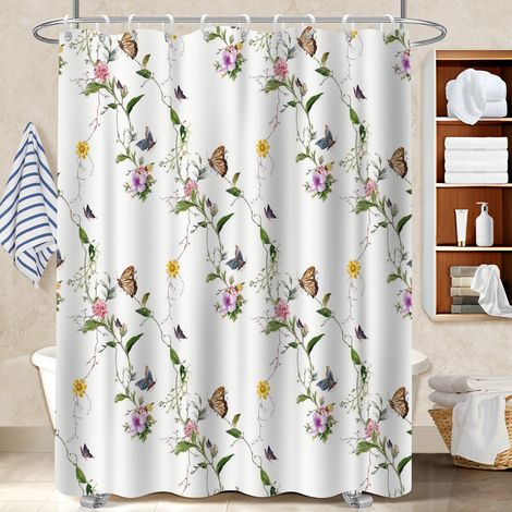 Rideau de bain 180x180 À œillets renforcés voile de douche pour ambiance spa à domicile (1/5)