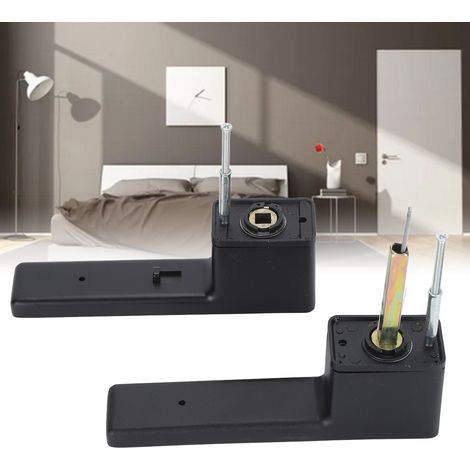[Cerradura y manilla] + Reversible + Bajo nivel de ruido + Aluminio/acero inoxidable + Apto para puertas de 42–50 mm + Negro (1/5)