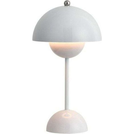 Cordless LED Table Lamp - Mushroom Lamp - 3 Colors Dimmable - Nordic Retro Bedside Lamp - Mushroom Shape Continuous Night Light - Bedroom Desk Lamp MUMU (1/4)