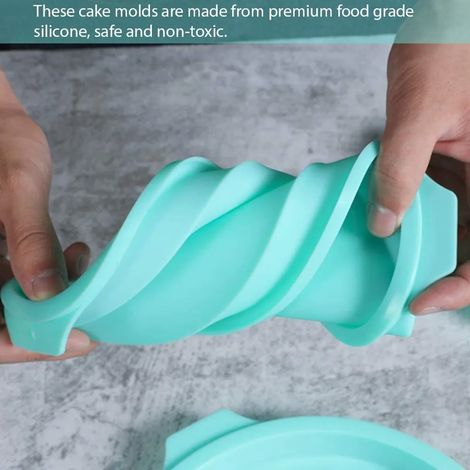 Moule à cake en silicone 6 pouces rond moule à pâtisserie 4 pièces (1/5)