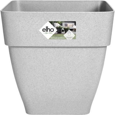Pot Elho Vibia Campana Carré 37cm Design Ciment Carré, Durable Et Léger - Elho (1/5)