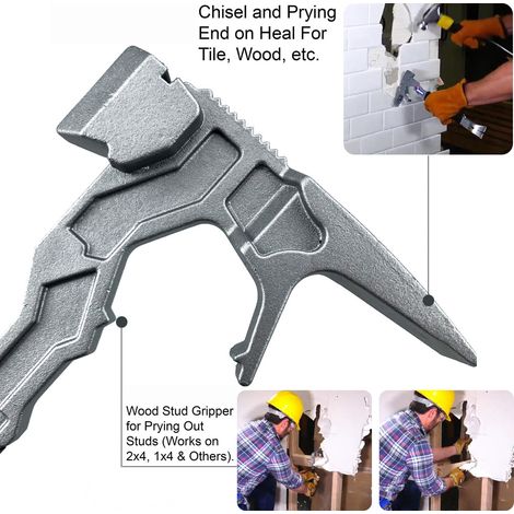 Marteau polyvalent de démolition – Combine arrache‑clou et pied‑de‑biche – Outil robuste pour chantier, pompiers ou rénovation (1/5)