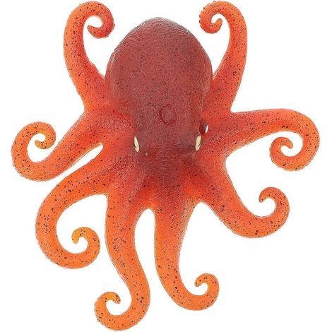 Niedlicher Miniatur-Oktopus, knautschbares Stressabbau-Spielzeug – 13 x 12 x 3 cm – Rot (1/4)