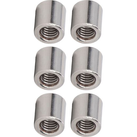 50 écrous de raccordement pour tige ronde, filetage femelle M6x1,0, 10 L11 mm, en acier inoxydable 304 (1/5)