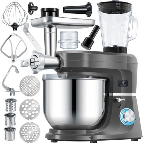 KESSER® Küchenmaschine K-KM 3000 3in1, 5,5 L, 1400 W - Anthrazit