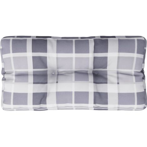 Maison Exclusive - Palettenkissen Grau Kariert 70x40x12 cm Stoff