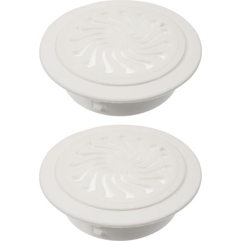 Cache-trou Décoratif pour Climatiseur Abs Blanc 2pcs Cache-trous Muraux Décoratifs Réservés, Bouchon de Trou de Climatisation, Camping (1/5)