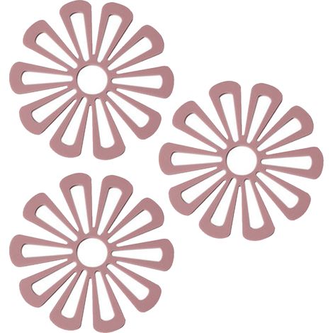Dessous de verre en silicone antidérapants pour table et comptoir de cuisine, résistants à la chaleur jusqu'à 227 °C (rouge).