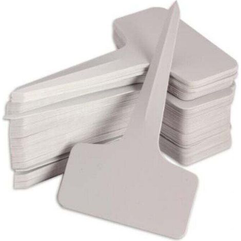 100 Pcs 6 x10cm-étiquettes de type T en plastique blanc pour plantes étiquettes de jardin pour pépinière (1/4)
