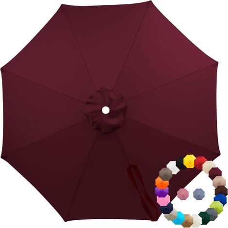 Replacement Parasol Cover, Replacement Garden Parasol Canopy 2m 2.3m 2.5m 2.7m 2.8m 3m 3.5m 4m 6/8 Ribs Replacement Canopy, Patio Fabric Replacement Courtyard Beach Gardens (1/5)
