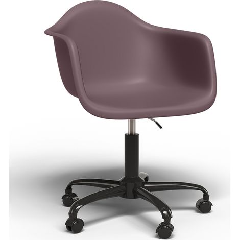 Bürostuhl mit Armlehnen - Drehstuhl mit Rollen - Weston Schwarz Gestell Taupe