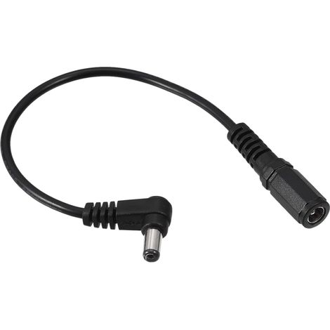 Lot de 2 fiches d'alimentation CC coudées à 90° pour caméra vidéosurveillance, 5,5 mm x 2,1 0,2 m