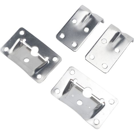 Supports de table de bureau amovibles en acier inoxydable pour caravane, camping-car, yacht ou bateau (1 paire). (1/5)