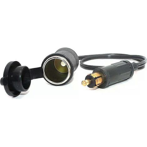 Câble d'extension de 30 cm, adaptateur Powerlet Hella DIN mâle vers prise allume-cigare standard, adapté aux motos européennes. (1/5)