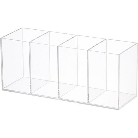 Organisateurs - Support de maquillage - Support de brosses - Plastique - Boîte de rangement cosmétique - Organisateur de maquillage - Convient aux chambres, salles de bains, coiffeuses et armoires à m (1/5)