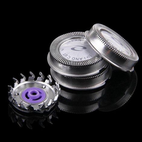 6 silber- und lilafarbene Metallic-Akzente für Philips HQ56, HQ3, HQ32, HQ36 und HQ40 Scherköpfe