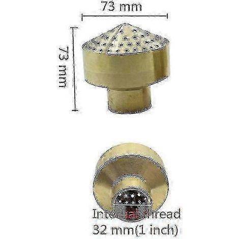 Une buse de fontaine à jet d'eau en laiton à filetage interne de 1 pouce/1,5 pouce/2 pouces, pour feux d'artifice, arroseur décoratif de jardin et d'aménagement paysager DN25/DN40/DN50