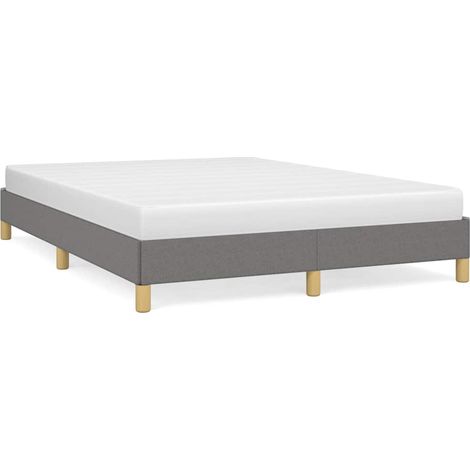 Maison Exclusive - Cama sin colchón de tela gris oscuro 160x200 c (1/5)