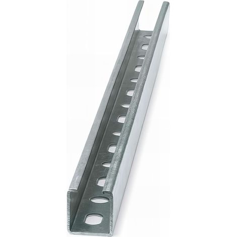 6 rails, guides perforés galvanisés 38 x 40 x 2 x 2000 mm - GPG384020 - Index