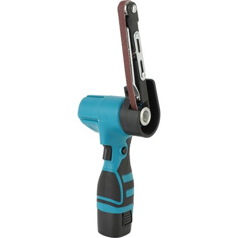 Ponceuse à bande portative sans fil, batterie 16.8V 1,5ah, élimination de la rouille, ponceuse de détail avec 15 courroies pour pièces de voiture, prise ue Double (1/5)