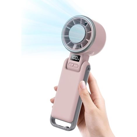 Wiederaufladbarer Handventilator mit 4000 mAh, faltbar Kleiner, tragbarer Ventilator für Strand, Picknick, Camping, Wandern, Joggen und mehr (1/5)
