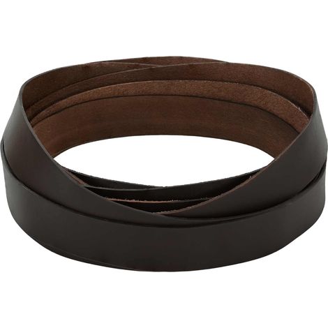 vidaXL Sangle en Cuir Marron foncé 200 x 4 cm Cuir (1/5)
