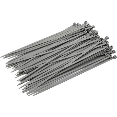 Faithfull Grey Nylon Cable Ties 4.8 x 250mm Pack of 100.