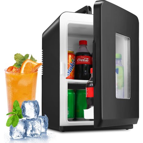 Wolketon 15L Mini Réfrigérateur - Mini Frigo portable avec fonction 2 en 1, 230V/12V et mode économie - Fonction ChaudFroid, Mode Silencieux