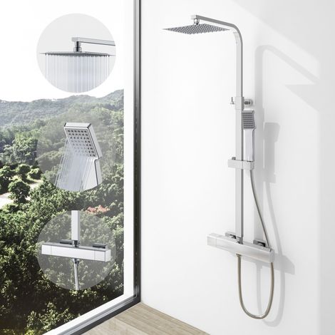 SKY Bathroom Thermostatic Mixer Chrome effect Wall-mounted Shower