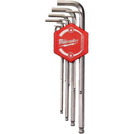 Chiavi esagonali con punta sferica 9pz milwaukee 4932478621 (1/3)