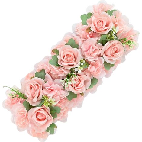 Wandpaneel aus künstlichen Blumen, Dekoration für Hochzeitsbögen, Hochzeitszeremonien und Jubiläen, hellrosa (1/2)