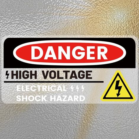 10Pcs Autocollant Danger 4 x 2 Pouces Étiquette Avertissement Risque Électrique Auto-adhésif Imperméable PVC Vinyle Signalisation Sécurité pour Équipement Intérieur Extérieur (1/5)