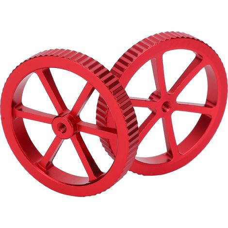 Écrous de nivellement pour imprimante 3D, accessoires de bricolage rouges, plaque de plateforme en métal, bouton de réglage manuel (1/5)