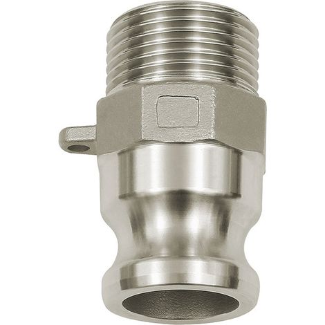 Riegler Kamlok-Schnellkupplungsstecker mit AG, Typ F, ES 1.4401, R 3/4 (1/4)