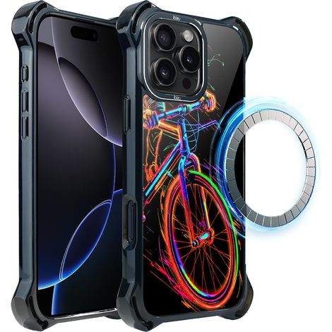 Custodia ibizu DropGuard Ultra per iPhone 16 Pro Max con MagSafe, ElectroMove, vibrazione da bicicletta (1/5)