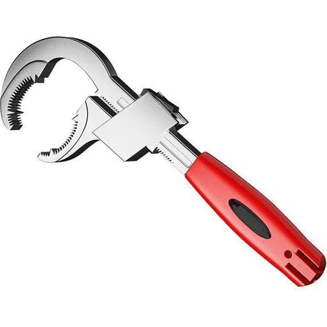 Clé réglable en alliage d'aluminium robuste – Outil de précision pour grands tuyaux, évier de salle de bain et démontage des canalisations, prise en main ergonomique, résistante à la corrosion, légère (1/5)