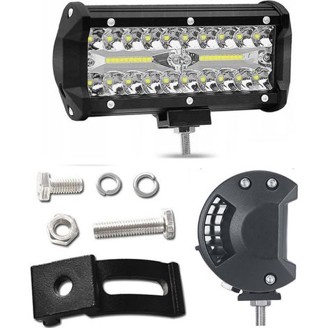 Barra de luces LED de trabajo para camión, 17 cm, 120 W, 12 V, 24 V, CREE, largo alcance (1/5)