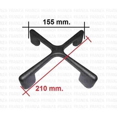 GRIGLIA IN GHISA 1 FUOCO PIANI COTTURA REX ELECTROLUX 155 X 155 MM alt 43mm