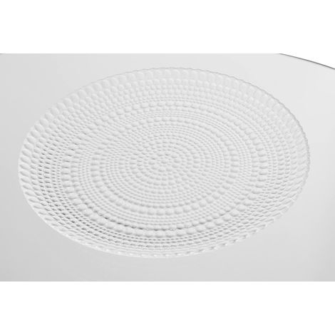 6 assiettes plates en verre transparent cm28 (1/4)