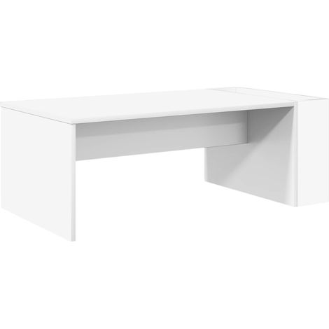 Table basse Blanc 95 x 50 x 34 cm Bois d'ingénierie