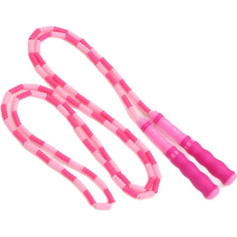 Corde à sauter de sport ajustable anti-enroulement rose pour exercices de vitesse et de fitness (1/5)