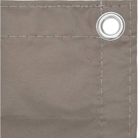 Brise-vue de balcon 120 x 500 cm en tissu Oxford, taupe, protection contre le vent et les UV, écran d'intimité extra haut (1/5)